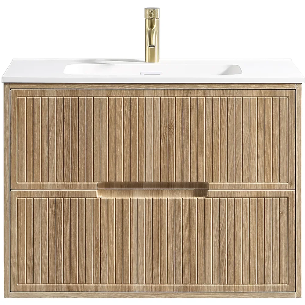 Tailored Bolzana 800mm Country Oak Wall Hung Vanity Drawer Unit