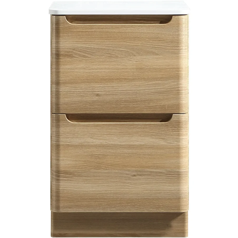 Tailored Monza 500mm Country Oak Vanity Drawer Unit with Countertop