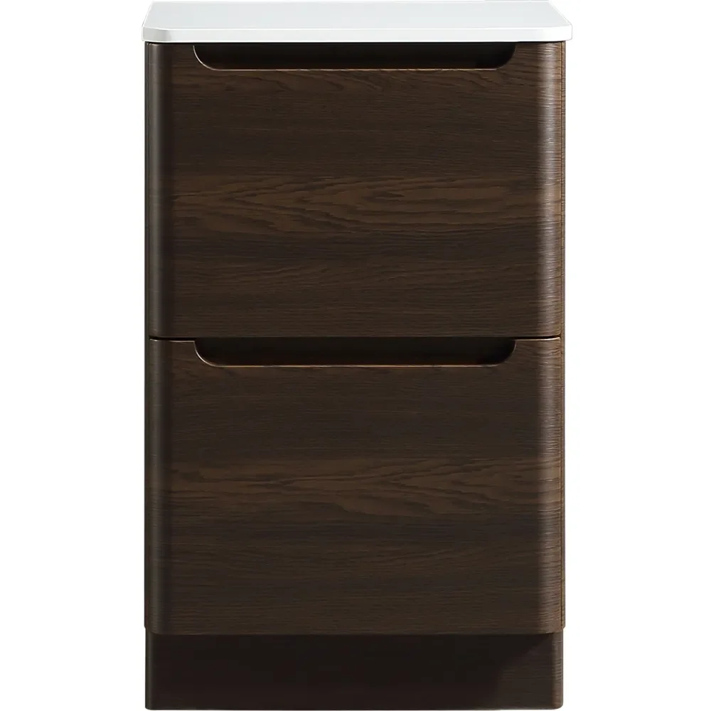 Tailored Monza 500mm Espresso Oak Vanity Drawer Unit with Countertop