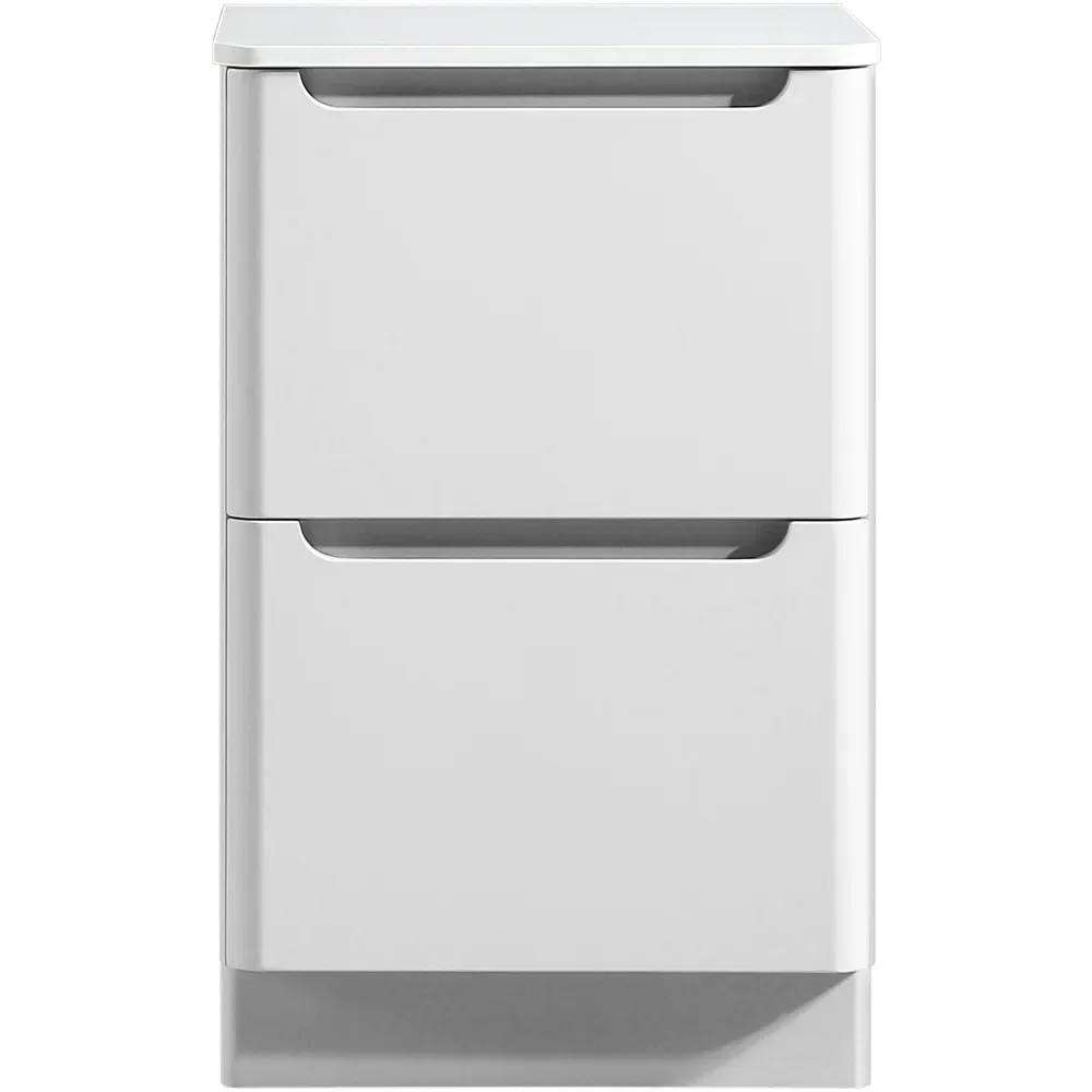 Tailored Monza 500mm Gloss White Vanity Drawer Unit with Countertop