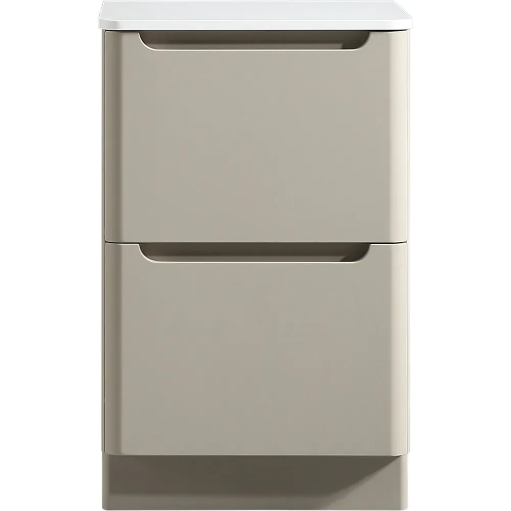 Tailored Monza 500mm Soft Coffee Vanity Drawer Unit with Countertop