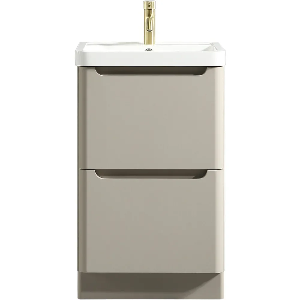 Tailored Monza 500mm Soft Coffee Vanity Unit with Ceramic Basin