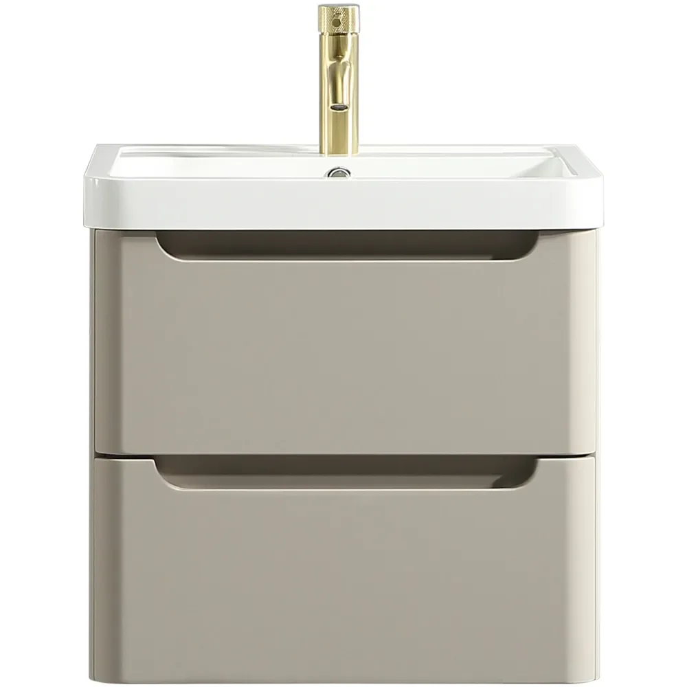Tailored Monza 500mm Soft Coffee Wall Hung Vanity Unit with Basin