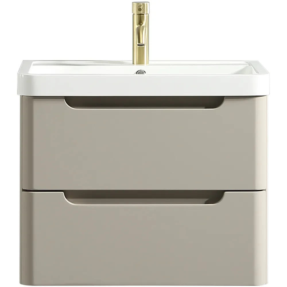 Tailored Monza 600mm Soft Coffee Wall Hung Vanity Unit with Basin