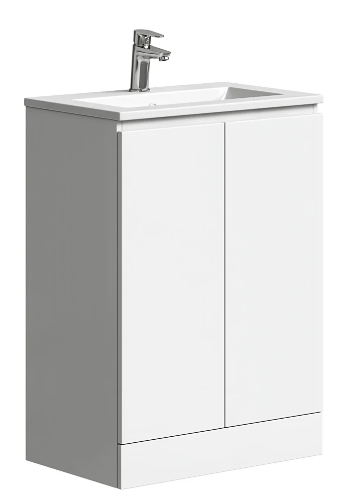 Tailored Plumb Essentials 600mm Gloss White Vanity Unit