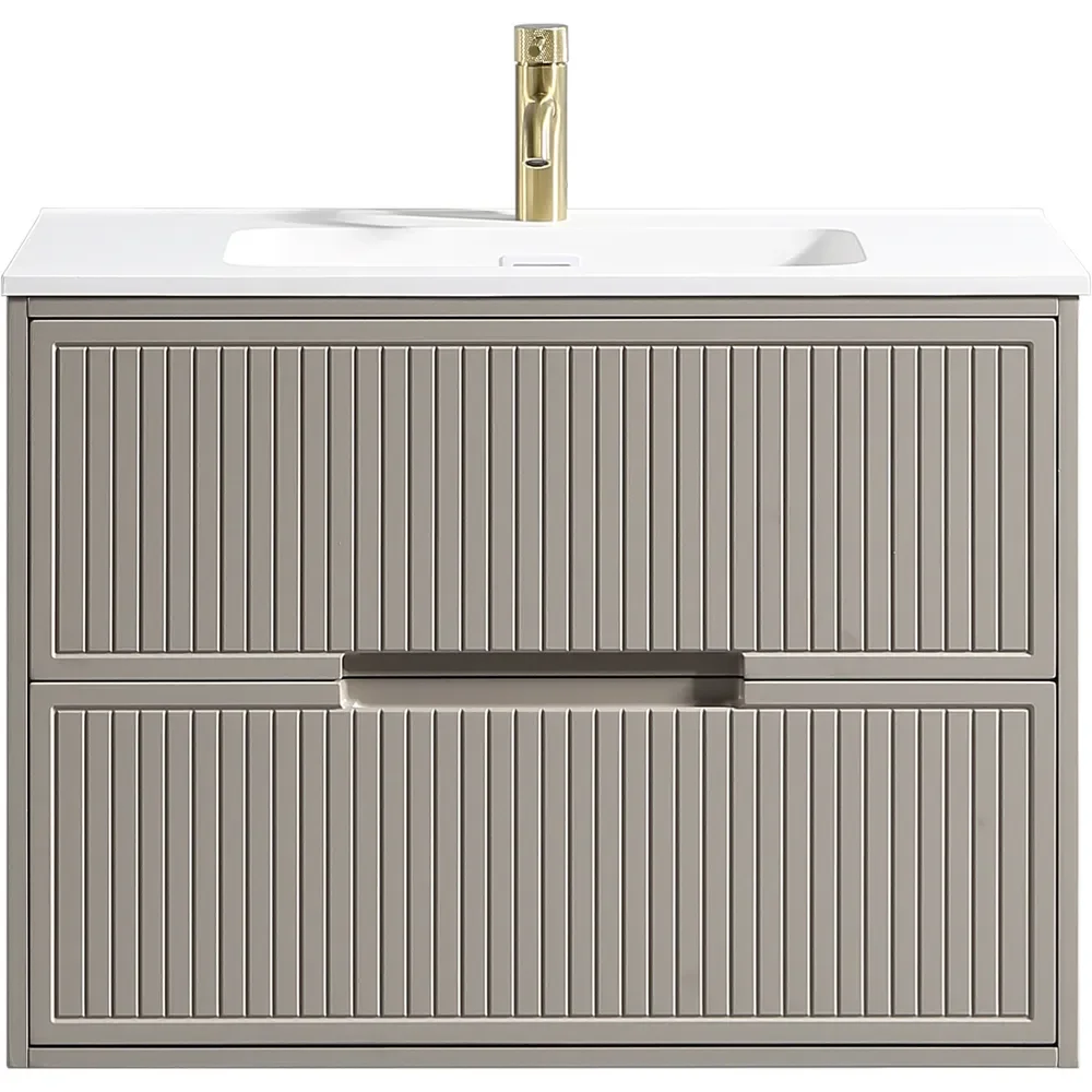 Tailored Bolzana 800mm Soft Coffee Wall Hung Vanity Drawer Unit