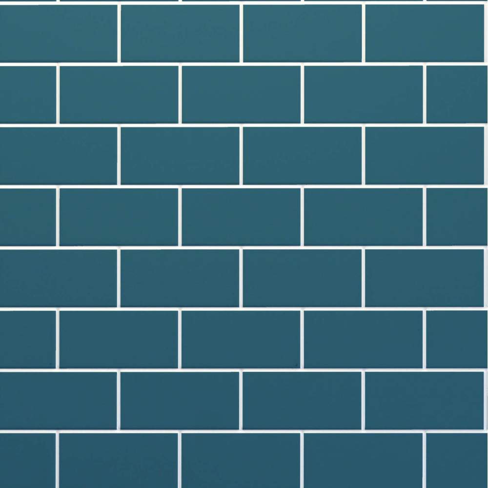 Teal Blue Metro Reflect Tile Wall Panels