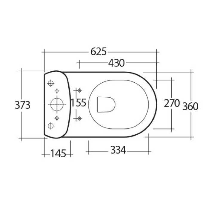 RAK Tonique Flush to Wall Closed Coupled Toilet, TONBTWPAK015 / TONCIST
