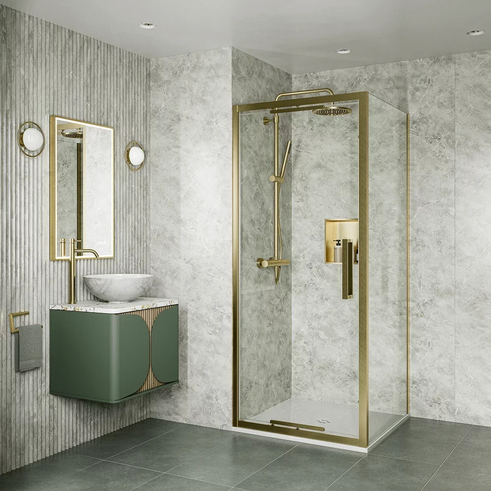 Tundra Marble Showerwall Majestic Waterproof Core Laminate Panels