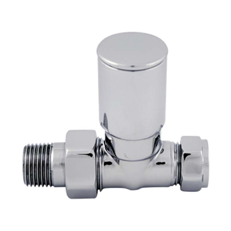 Abacus Arc Straight Radiator Valves Chrome 