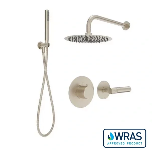 Sonas HAKK Thermostatic Shower Set 2 Brushed Nickel - CLEARANCE