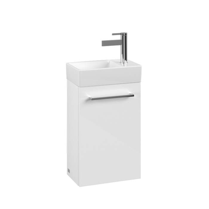 Villeroy & Boch Avento 340 RH Door Cloakroom Vanity Unit With LH Basin - Crystal White