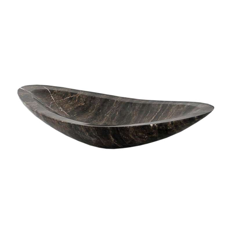 Isola Sit-On Basin Oval Dark Marble
