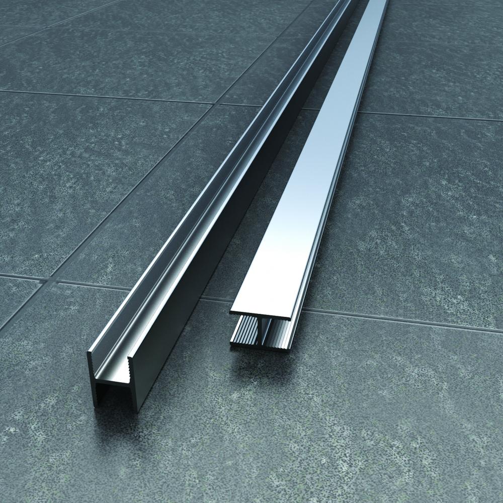 Vessini X Series Straight Connecting Channel -10mm Thick Glass