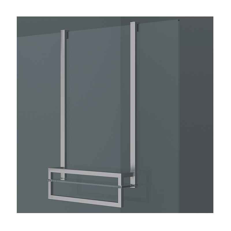 Abacus Vessini X Series Wetroom Glass Towel Hanging Bar with Glass Shelf