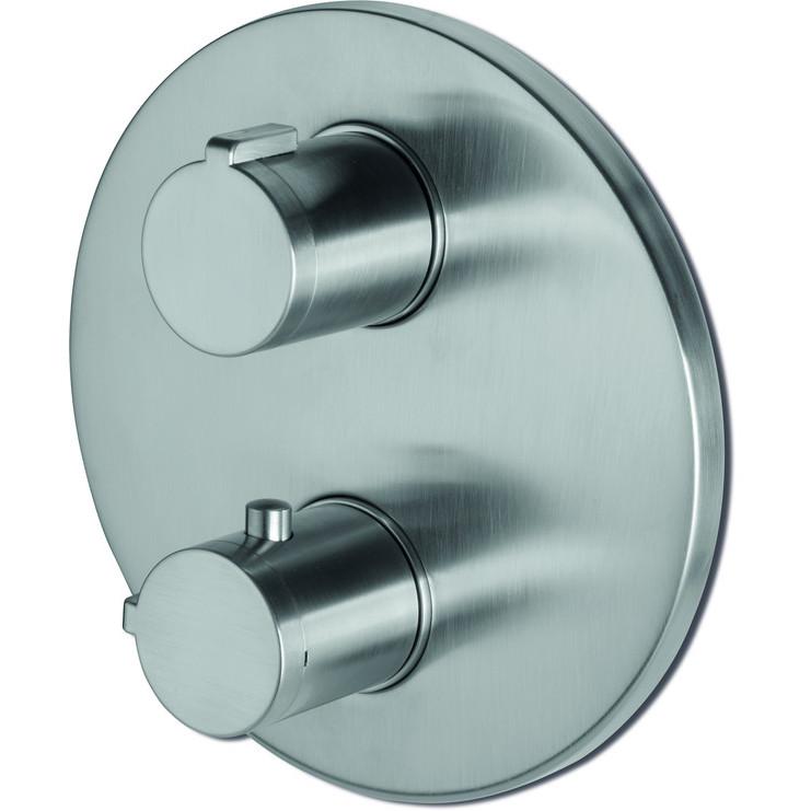 Vema Tiber Two Outlet Stainless Steel Thermostatic Shower Valve
