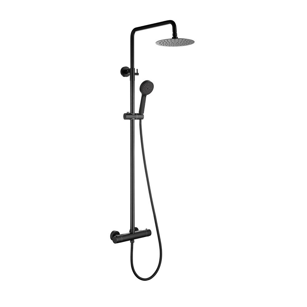 Abacus Emotion Dual Head Thermostatic Shower Matt Black