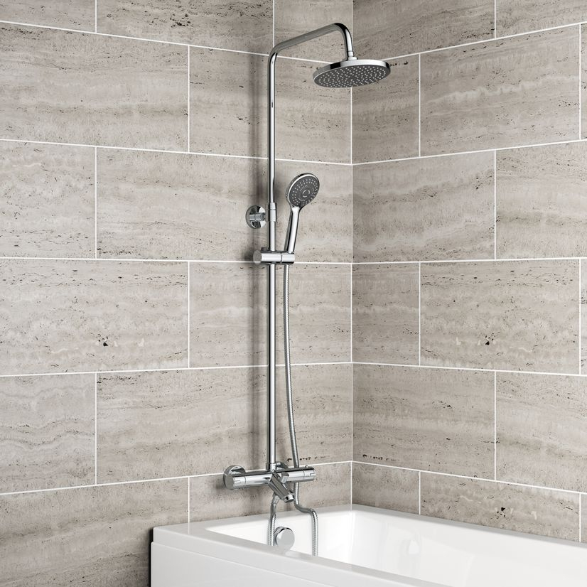 Abacus Emotion Thermostatic Bath Shower Mixer & Fixed Head