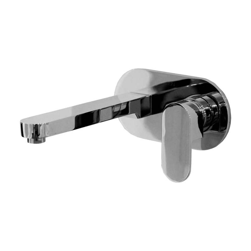Abacus Ki Chrome Wall Mounted Single Lever Basin Mixer