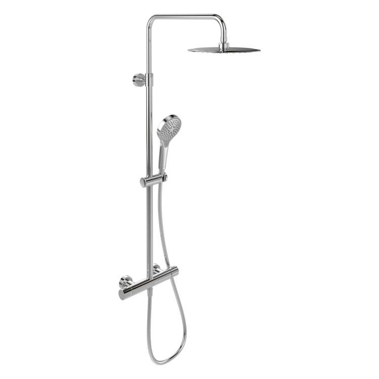 Villeroy & Boch Verve Thermostatic Shower Set Fixed Head & Hand Set Chrome