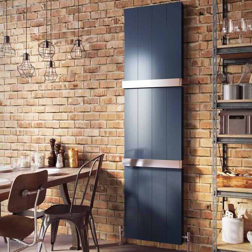 DQ Vela 1900 x 488 Aluminium Vertical Radiator Anthracite Matt