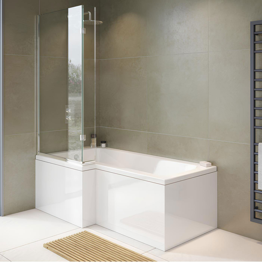 Vessini Left Hand 1700mm x 850 x 700mm L Shaped Shower Bath