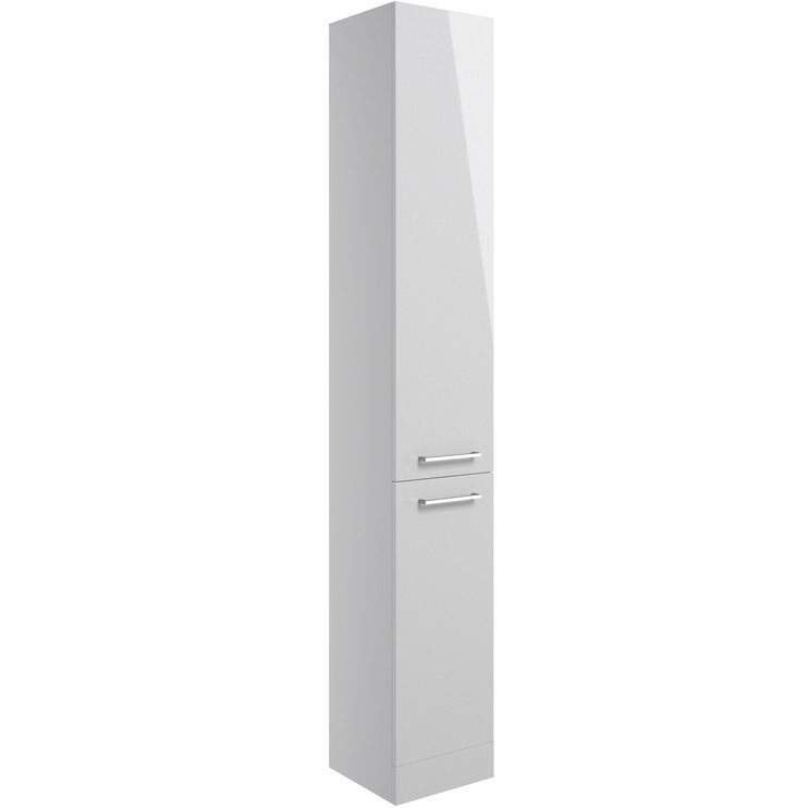 Vouille 350mm Grey Gloss Floor Standing 2 Door Tall Unit