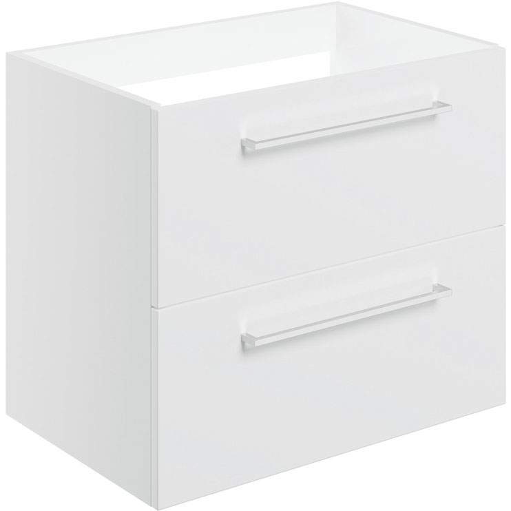 Vouille 590mm White Gloss Wall Hung 2 Drawer Basin Unit (No Top)