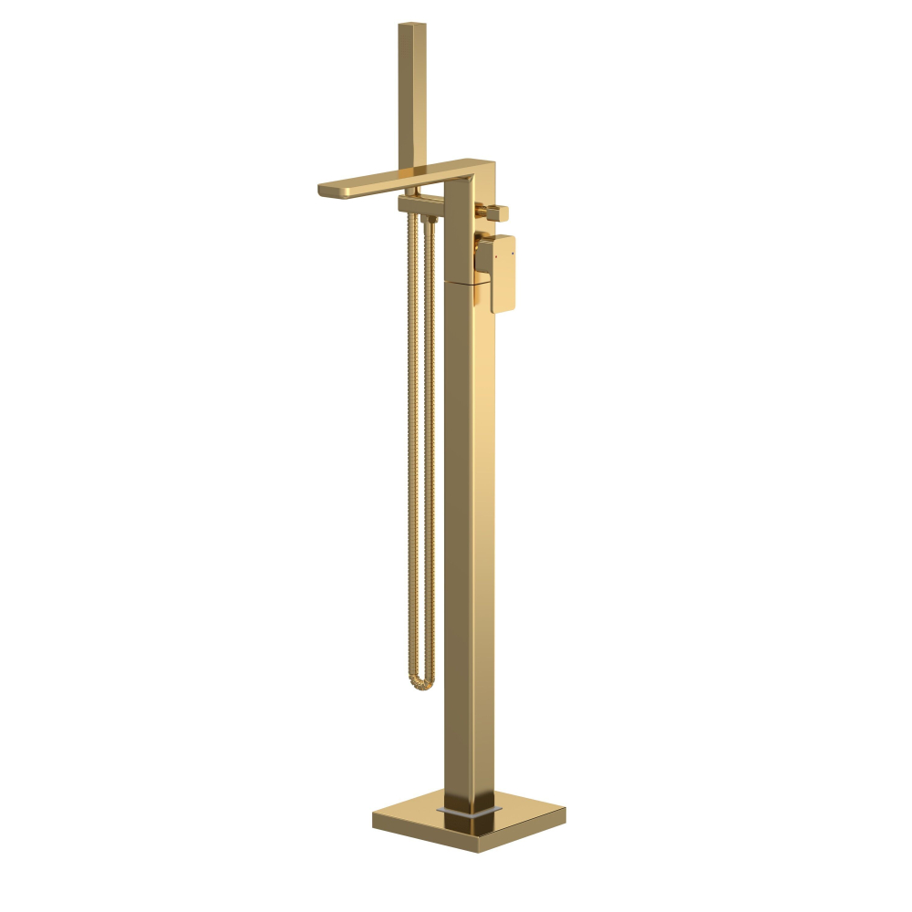 Nuie Windon Brushed Brass Freestanding Bath Shower Mixer Tap