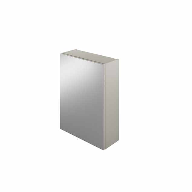 The White Space 450mm Single Door Mirrored Cabinet - White