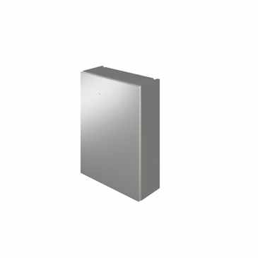 The White Space 450mm Single Door Mirrored Cabinet - Ash Grey