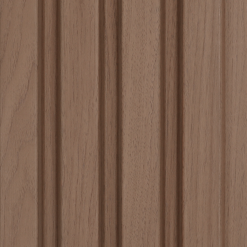 Walnut Waterproof Slatwall Panel Multipack - 3 * 2400x170mm Panels