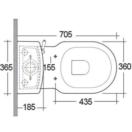 RAK Ceramics Washington Close Coupled Open Back Push Button Flush WC ...