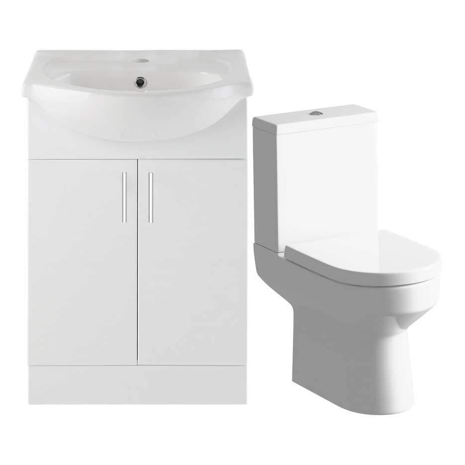 Watervale 650mm Vanity Unit & Close Coupled Toilet