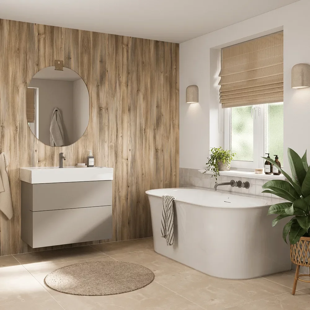 Weathered Pine Showerwall Majestic Waterproof Core Laminate Panels
