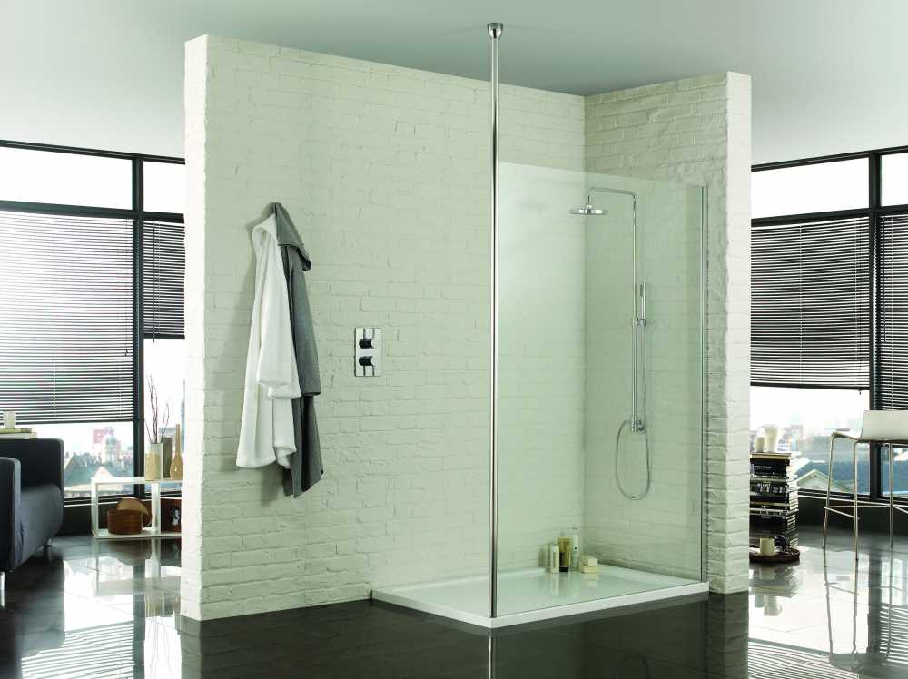 800mm Wetroom 8 Glass Shower Panel - Aquadart