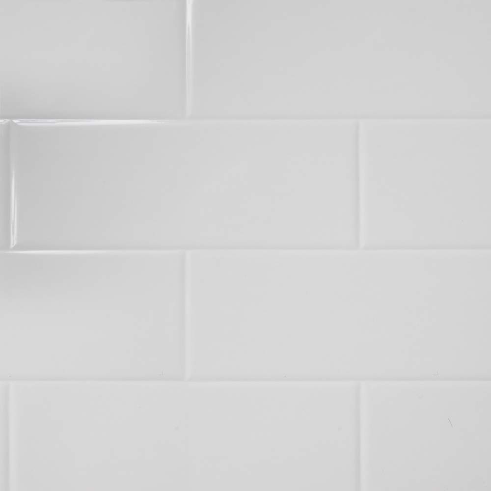 White Metro Tile Effect Panels - Wetwall Composite 