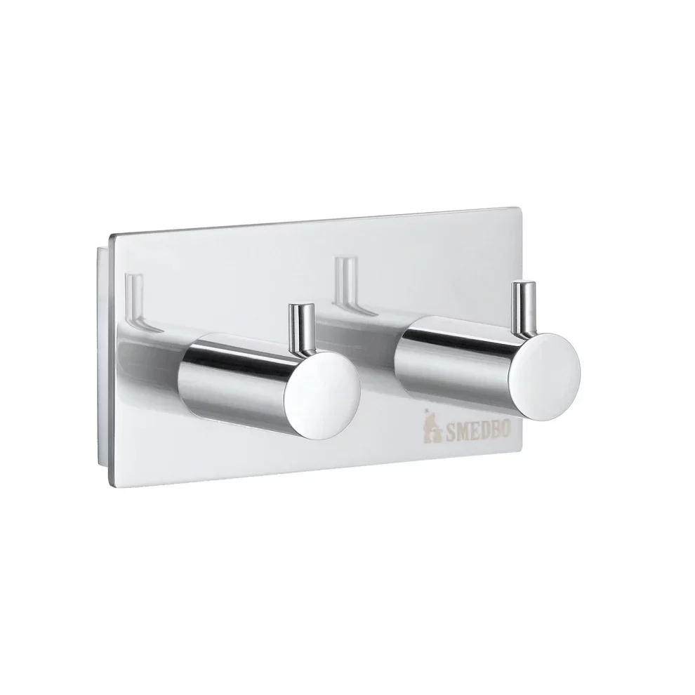 Smedbo Pool Chrome Double Towel Hook