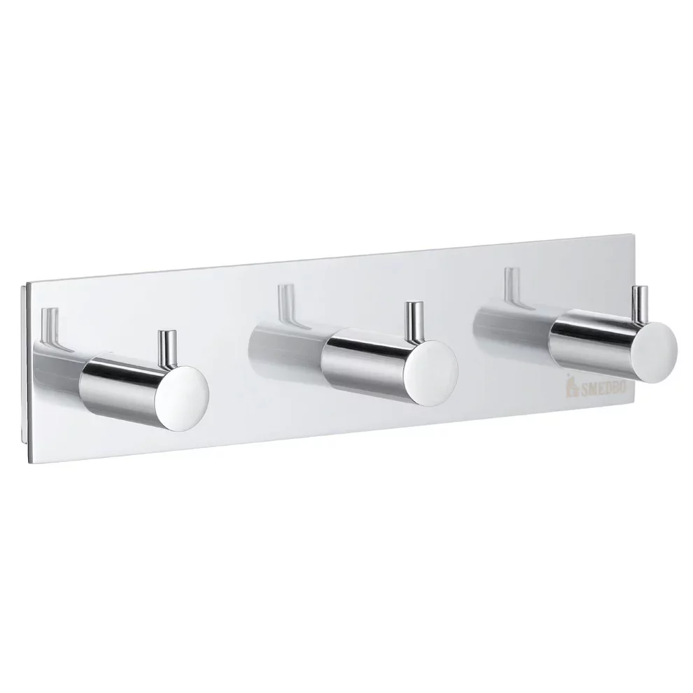 Smedbo Pool Chrome Triple Towel Hook