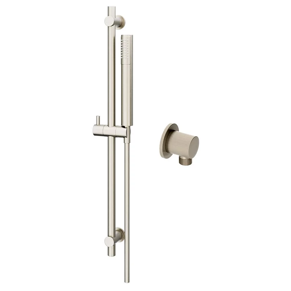 Abacus Brushed Nickel Riser Rail Kit with Round Outlet