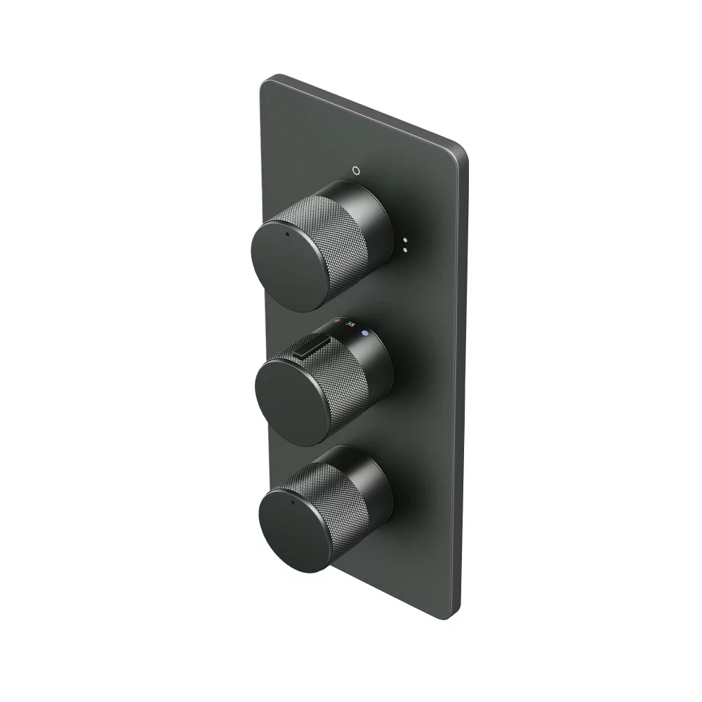 Abacus EZ Box 3.0 Matt Anthracite 3 Way Shower Valve with ISO Pro Handles