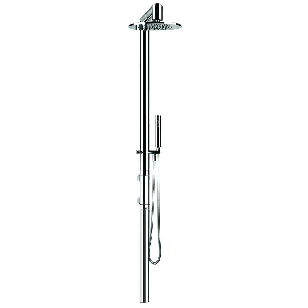 Abode Euphoria Oval Wall Mounted Thermostatic Shower Post with Showerhead, Hose & Handset