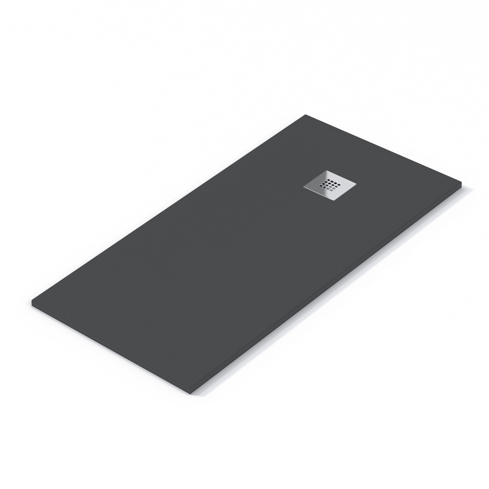 Tailored Trays Cuttable Slate Shower Tray in Charcoal Grey 1900 x 800