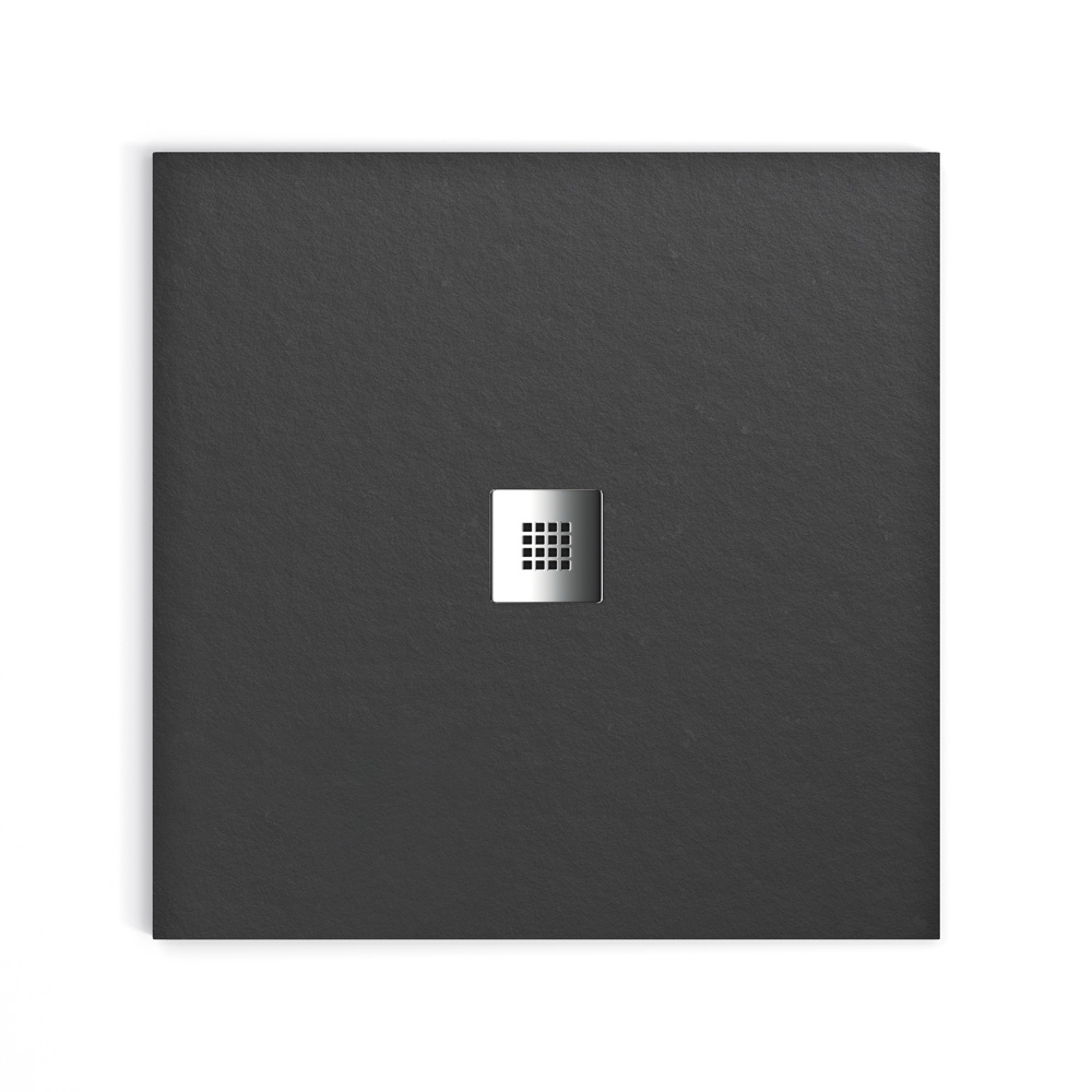 Tailored Trays Cuttable Slate Shower Tray in Charcoal Grey 760 x 760