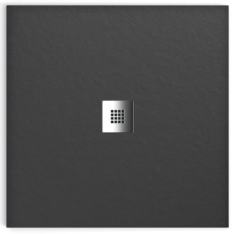 Tailored Trays Cuttable Slate Shower Tray in Charcoal Grey 800 x 800