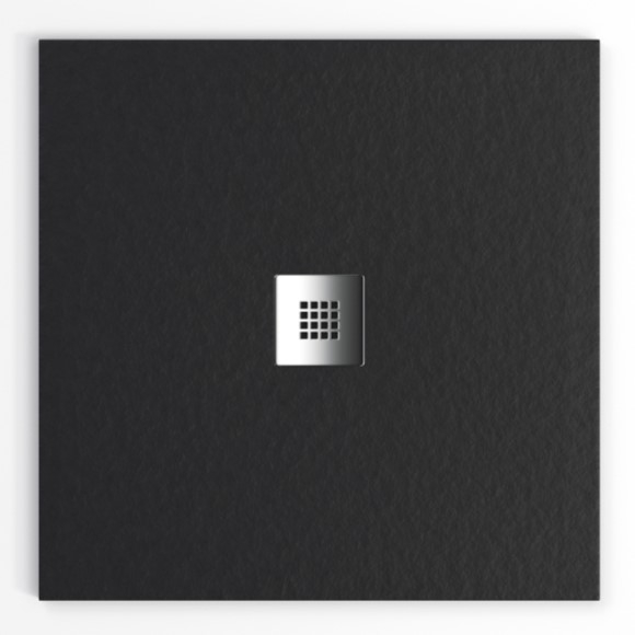 Tailored Trays Cuttable Slate Shower Tray in Midnight Black 760 x 760