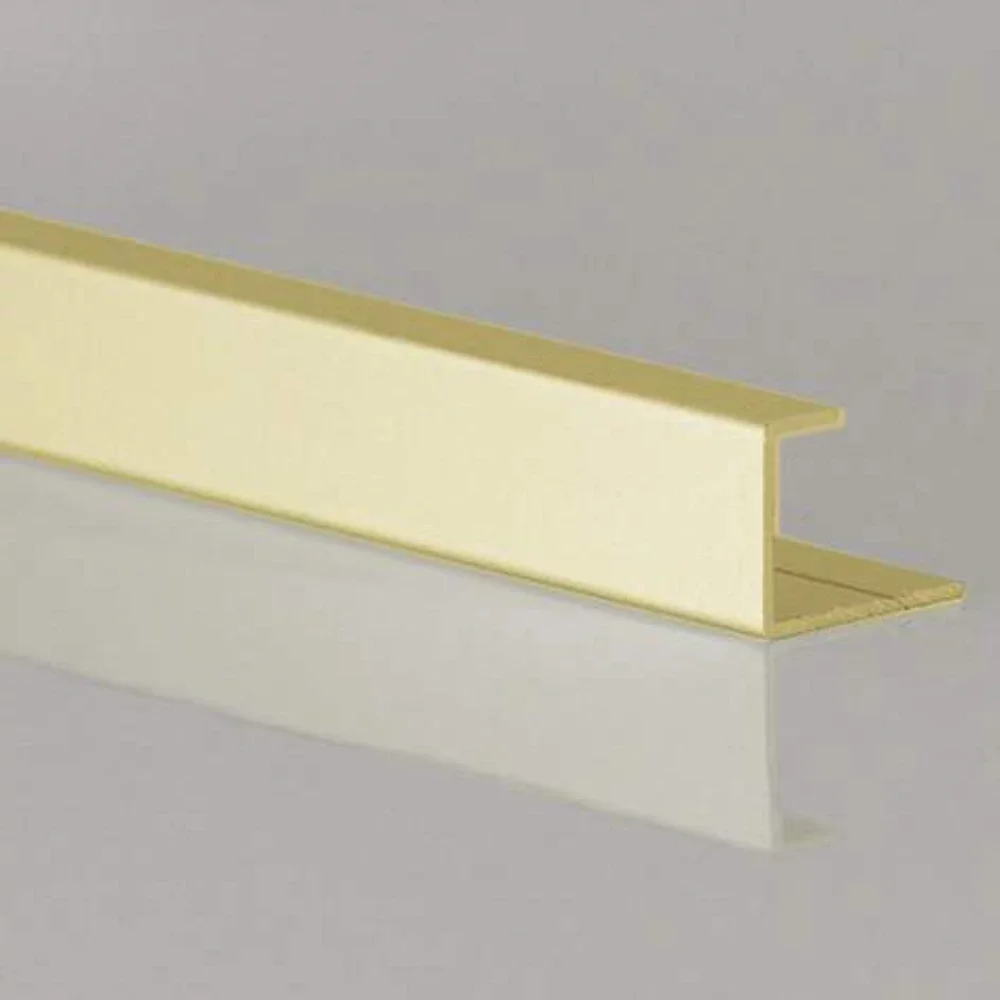 ALU-TRIM 10mm End U Aluminium Trim - Brushed Brass