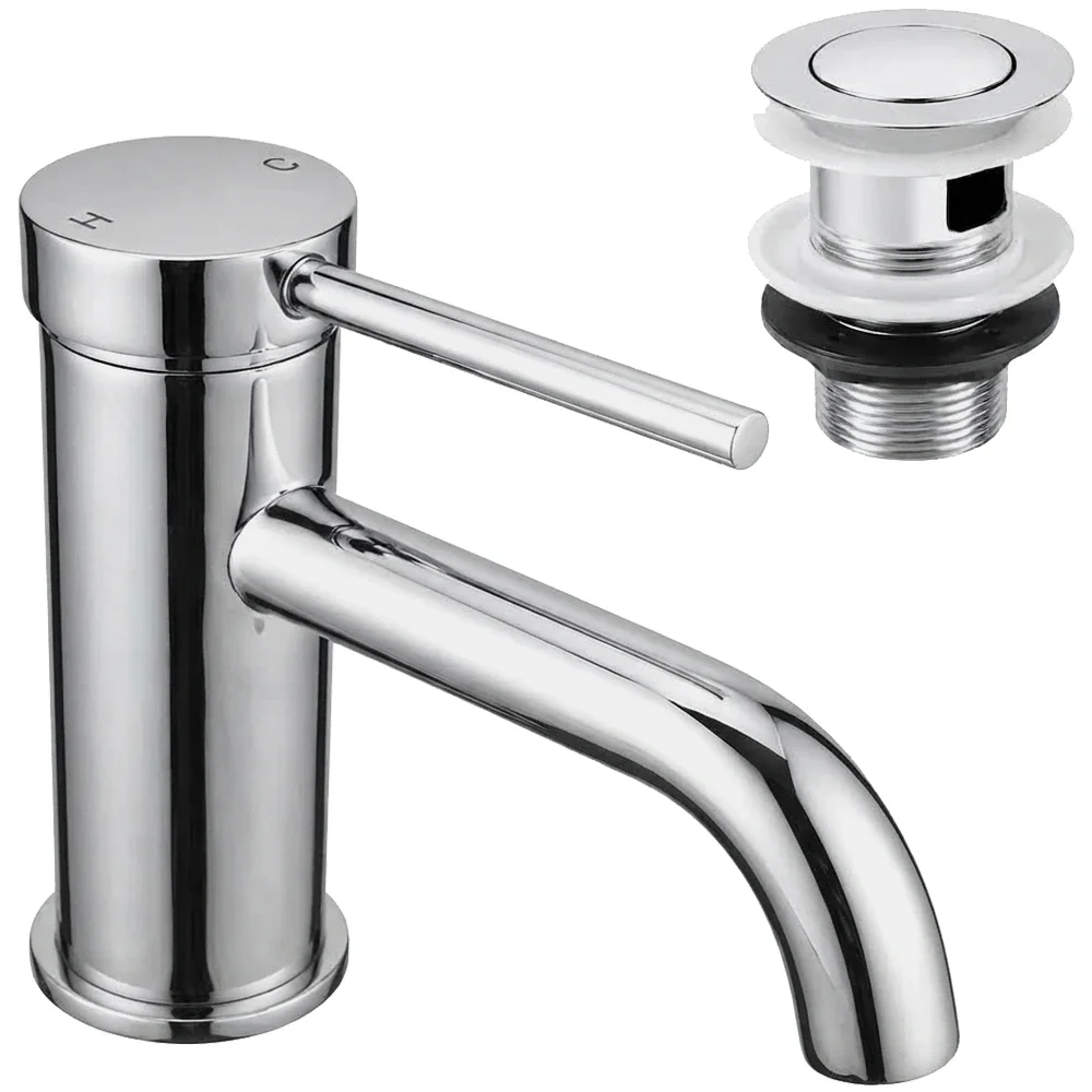 Anatra ECO Mono Basin Mixer & Slotted Push Button Waste - Chrome