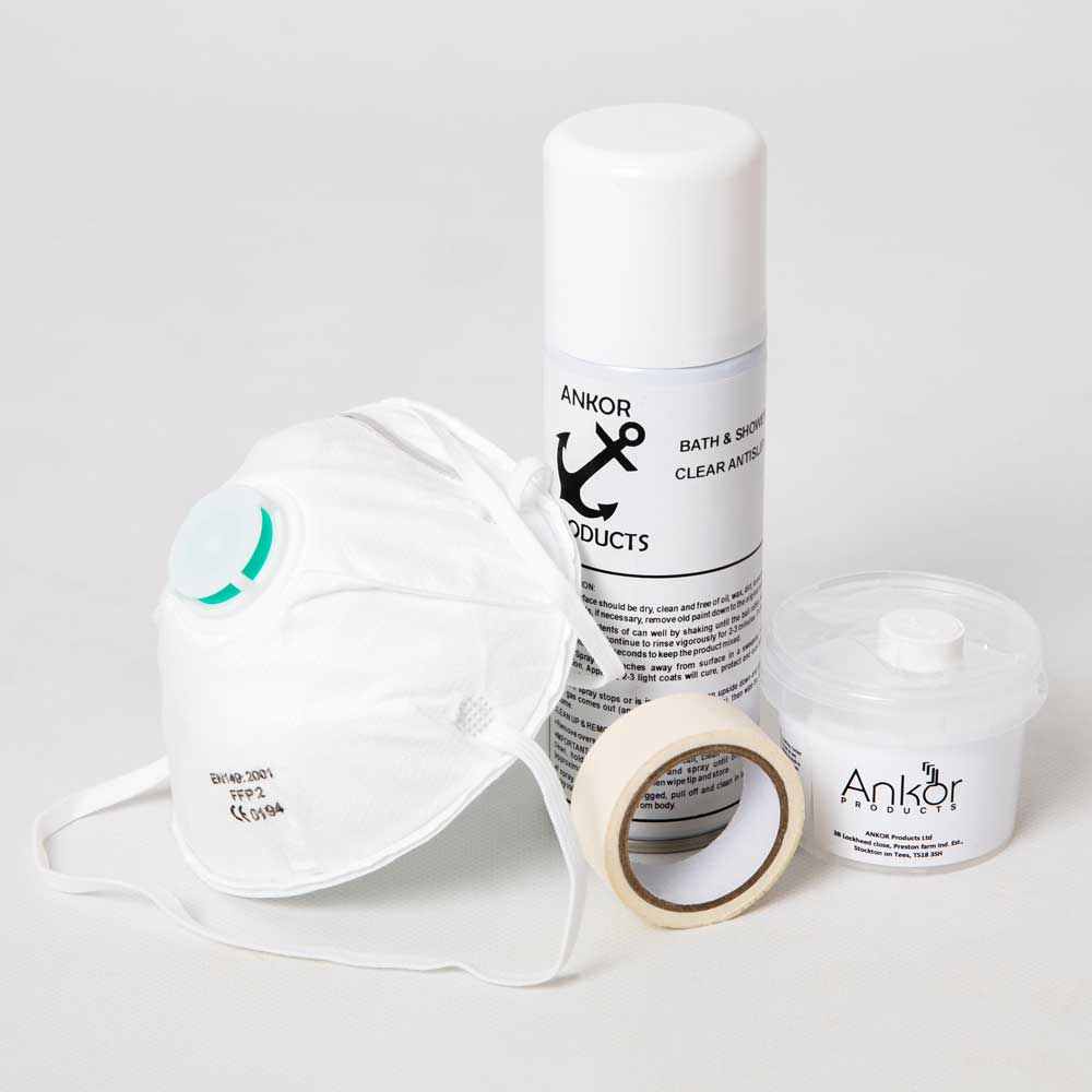 Ankor Anti Slip Kit - Anti Slip Aerosol Kit for Bathrooms