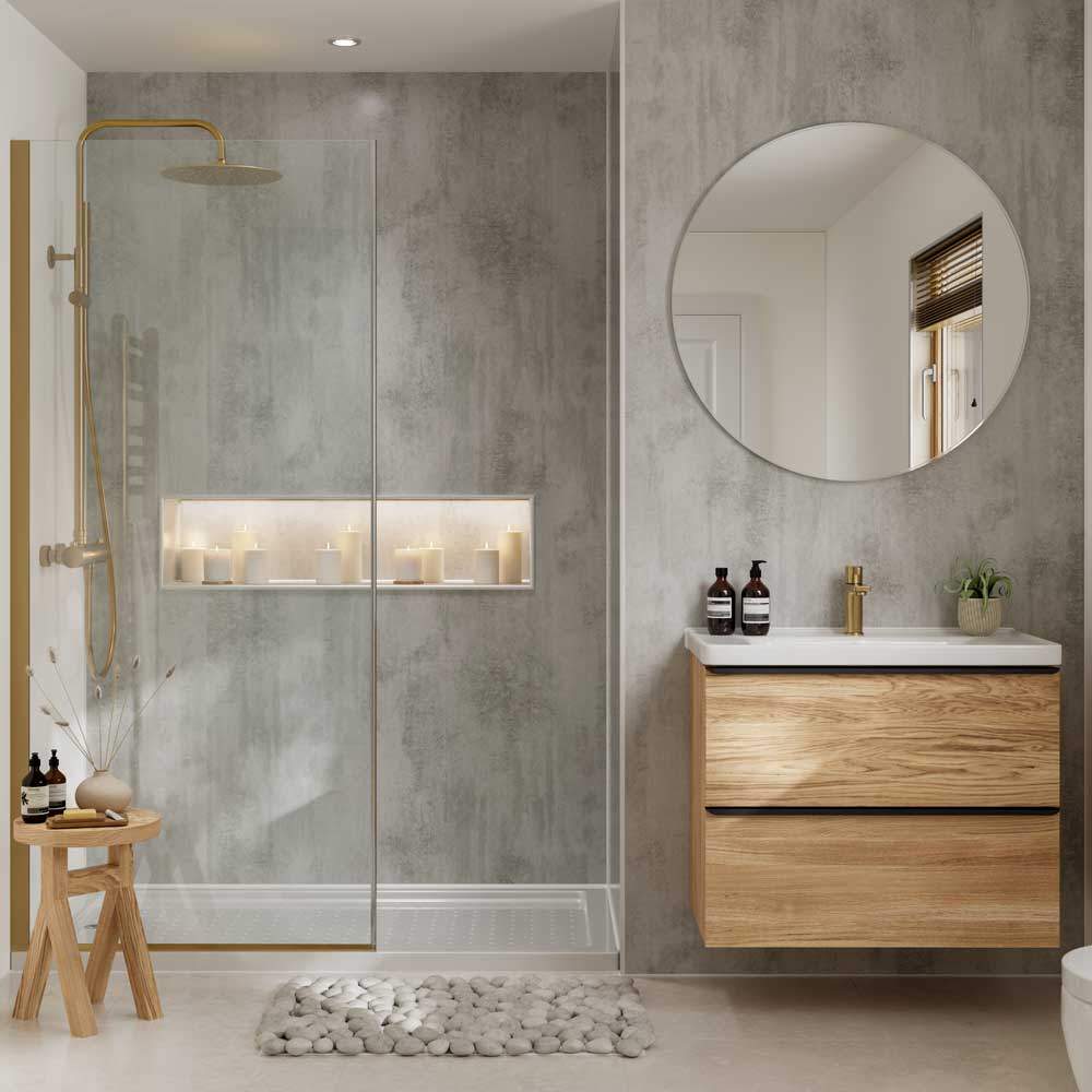 Multipanel Arctic Stone Shower Panels